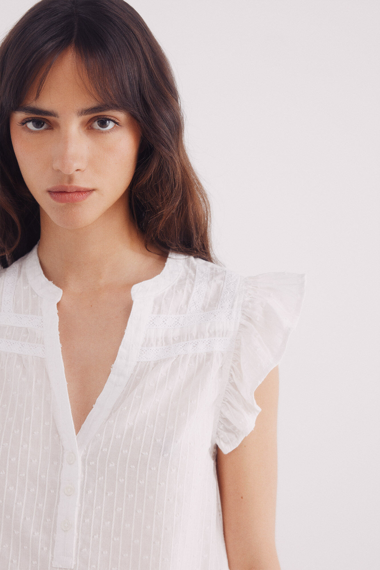 Springfield Blusa lace insertado