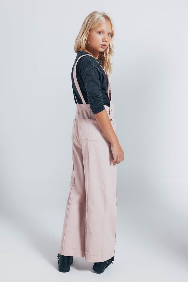 Springfield Kids Jardineiras compridas com bolsos para meninas rosa