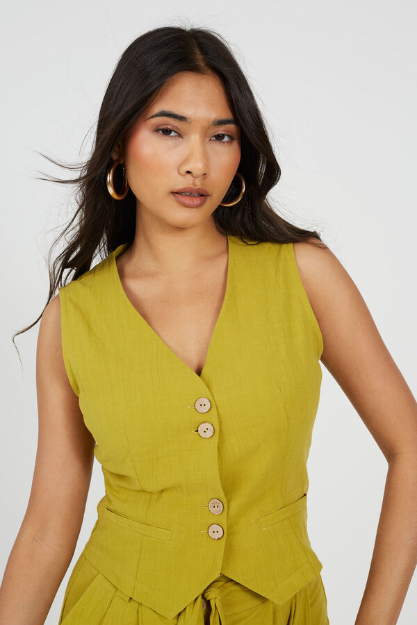 Brave Soul Colete com gola em bico preto