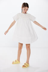 Springfield Kids Vestido colar crochet menina branco