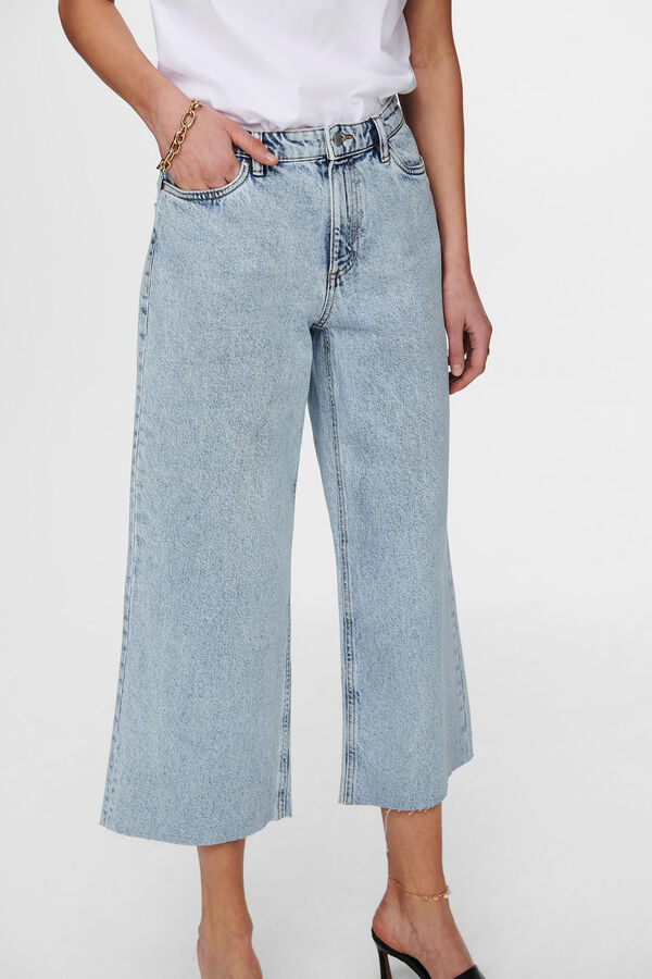 Springfield Jeans culotte cropped azul medio