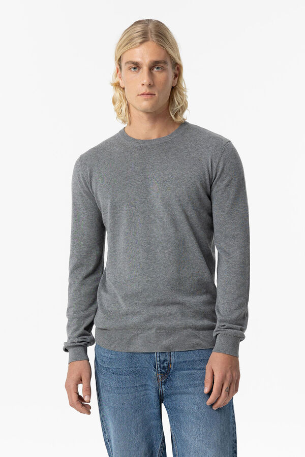 Tiffosi Jersey de Punto B&aacute;sico gris