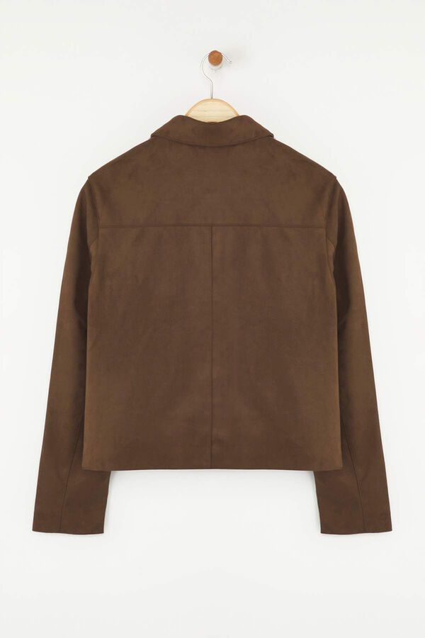 Trendyol Casaco de camur&ccedil;a cru