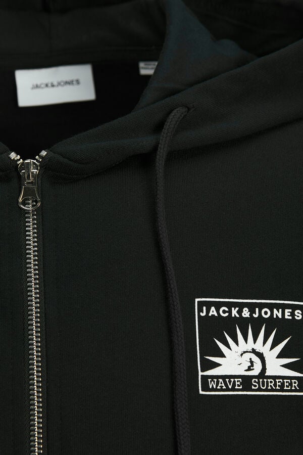 Jack & Jones Sweatshirt com fecho-&eacute;clair preto