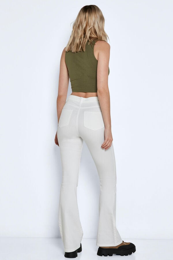 Noisy May Jeans Flare branco