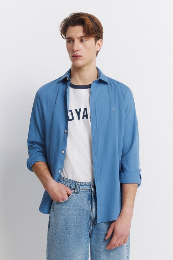 Springfield Camisa estructura azul