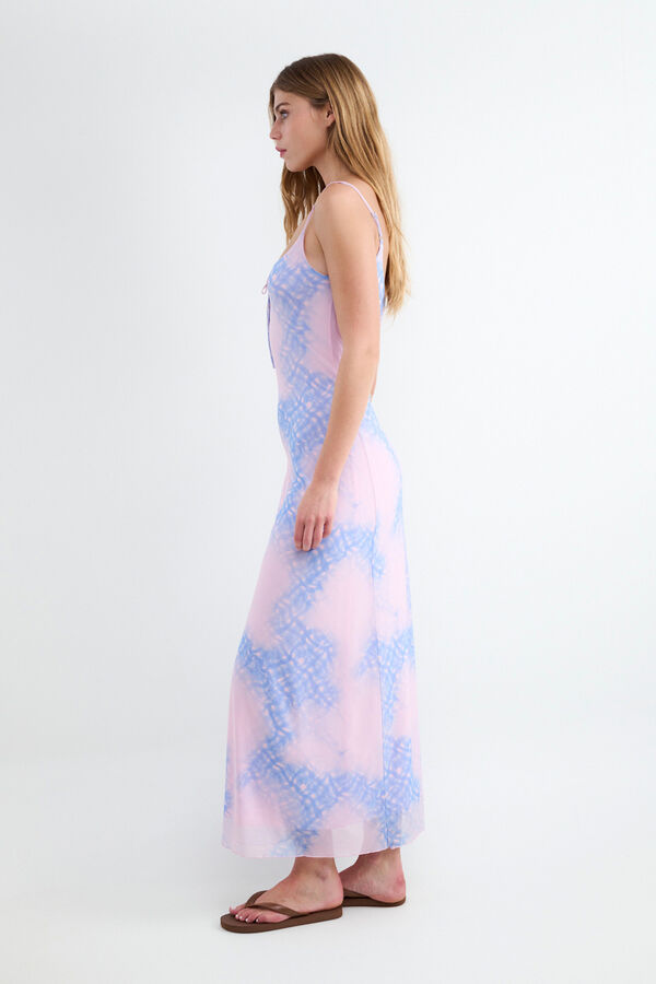 Balmohk Vestido midi fluido de al&ccedil;as azul