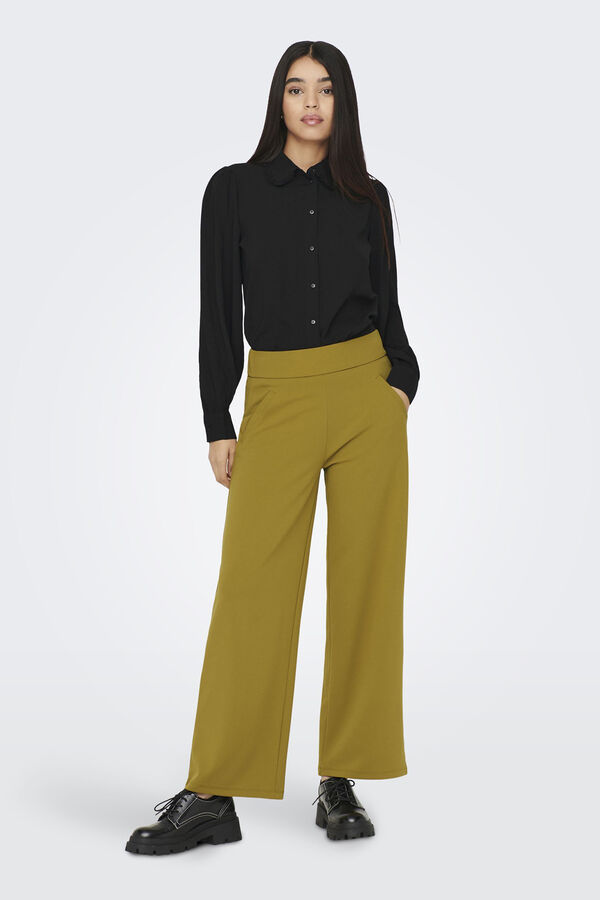 JDY Camisa curta de manga comprida preto