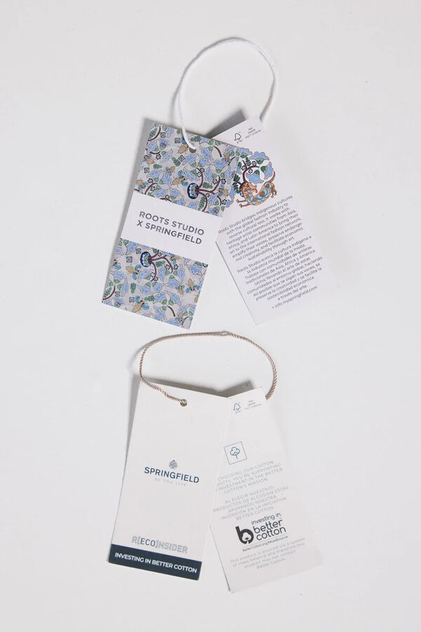 Springfield T-shirt "Roots Studio" estampado costas cru