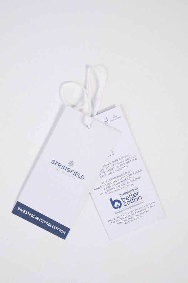 Springfield Pantal&oacute;n chino microestampado slim fit azul