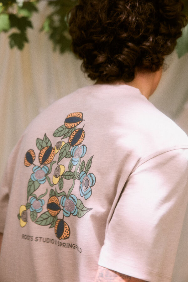 Springfield T-shirt "Roots Studio" estampado costas cru