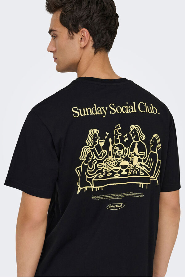 Only & Sons T-shirt manga curta preto
