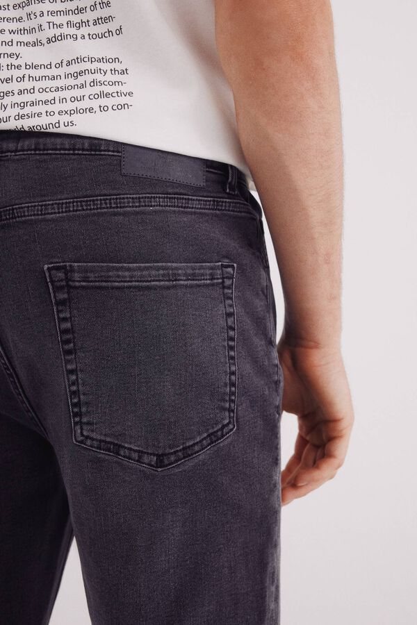 Springfield Cal&ccedil;a jeans slim cinza escuro cinzento