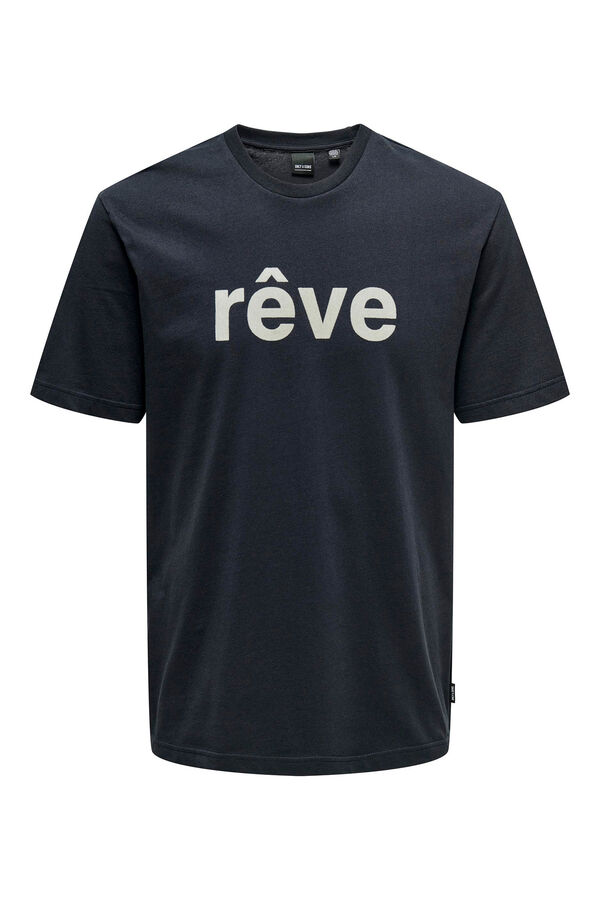 Only & Sons T-shirt b&aacute;sica preto