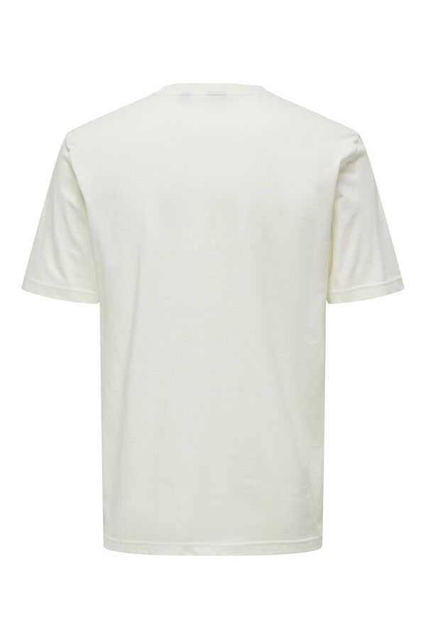 Only & Sons T-shirt b&aacute;sica branco