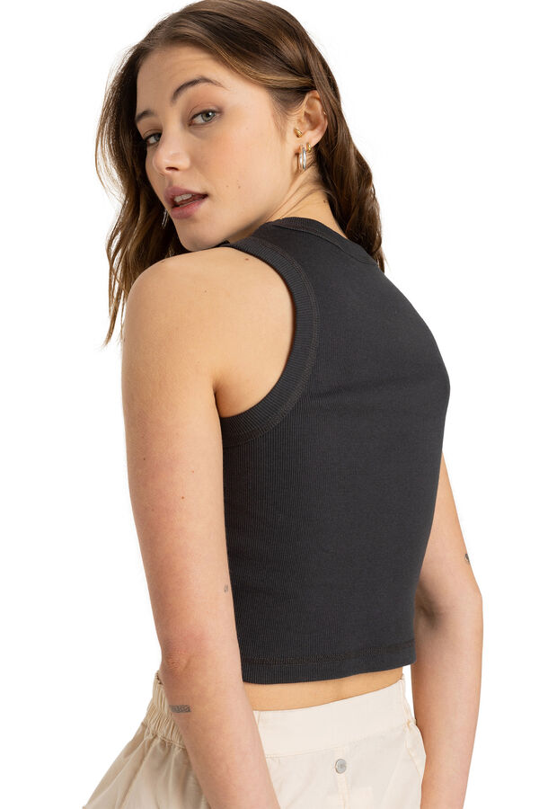 Roxy T-shirt sem Mangas para Mulher cinzento