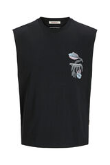 Jack & Jones Camiseta tirantes estampada negro