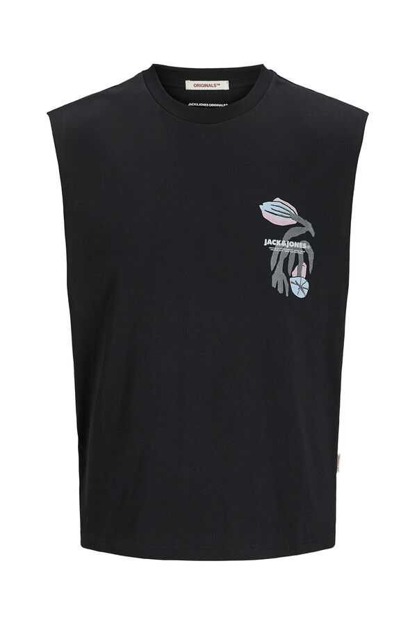 Jack & Jones Camiseta tirantes estampada negro