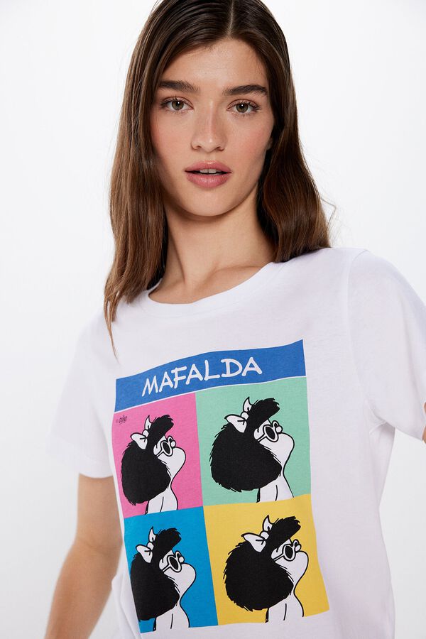 Springfield Camiseta Mafalda blanco