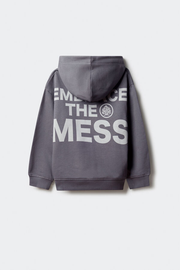 Springfield Kids Sudadera con capucha "Embrace the mess" ni&ntilde;o gris