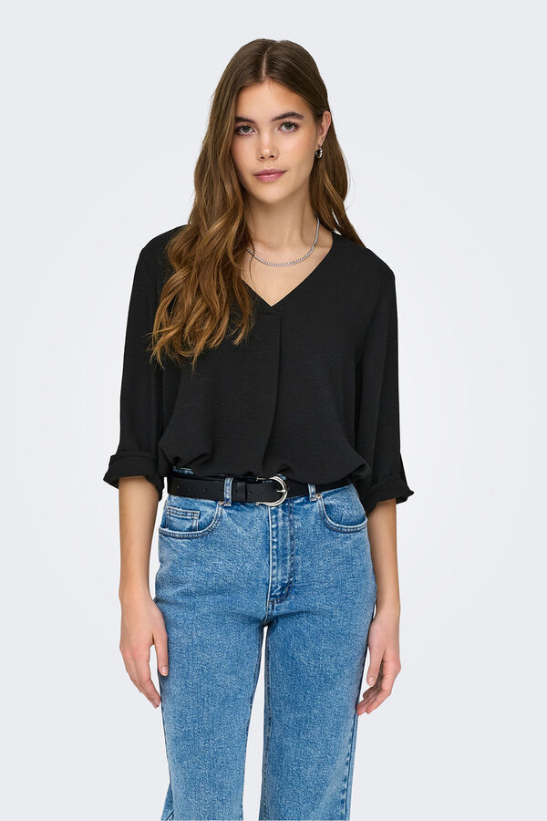 JDY Blusa manga 3/4 negro