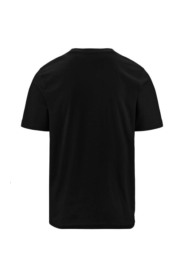 Kappa T-shirt de manga curta com logo na frente preto