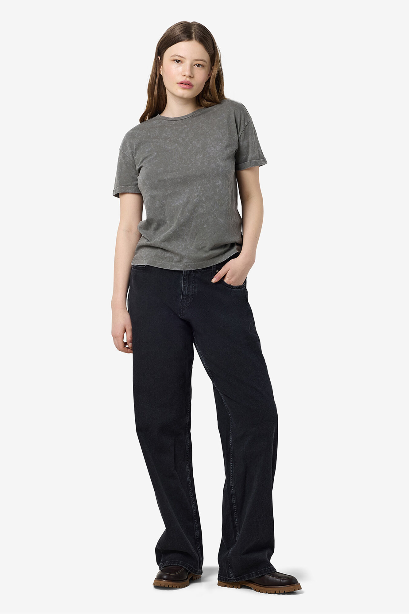Noisy May T-shirt efeito lavado
