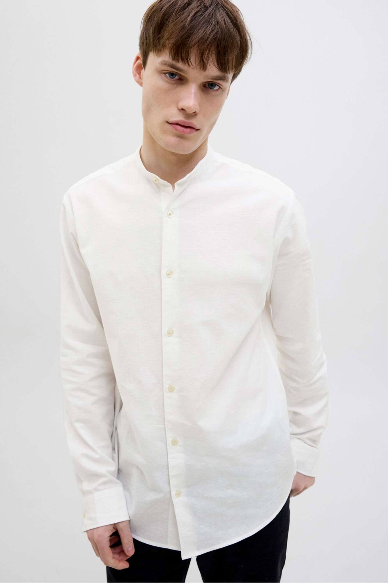 JJ REBEL Camisa cuello mao de lino