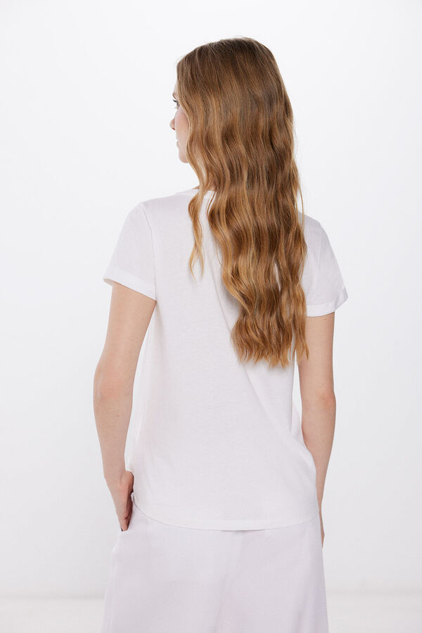 Springfield Camiseta Gr&aacute;fica Marina beige