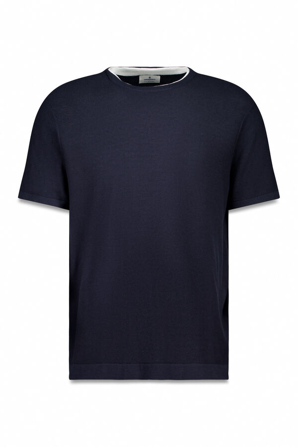 Springfield Camisola manga curta estrutura azul