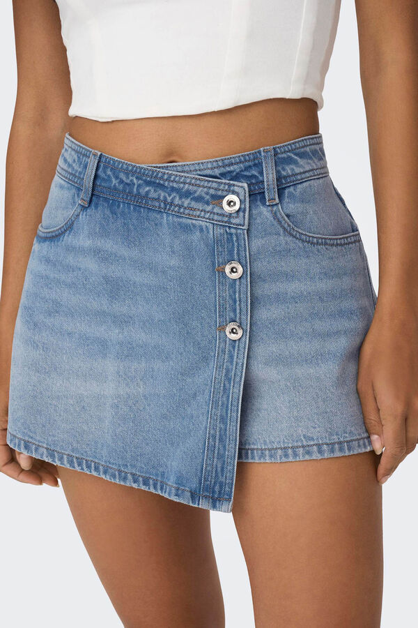 Only Falda short denim azul