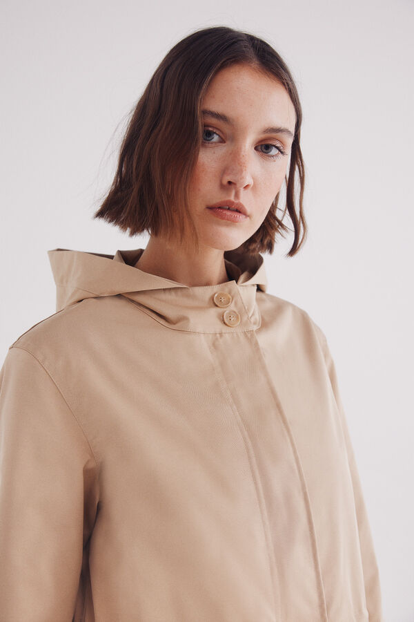 Springfield Parka capucha 2 en 1 beige