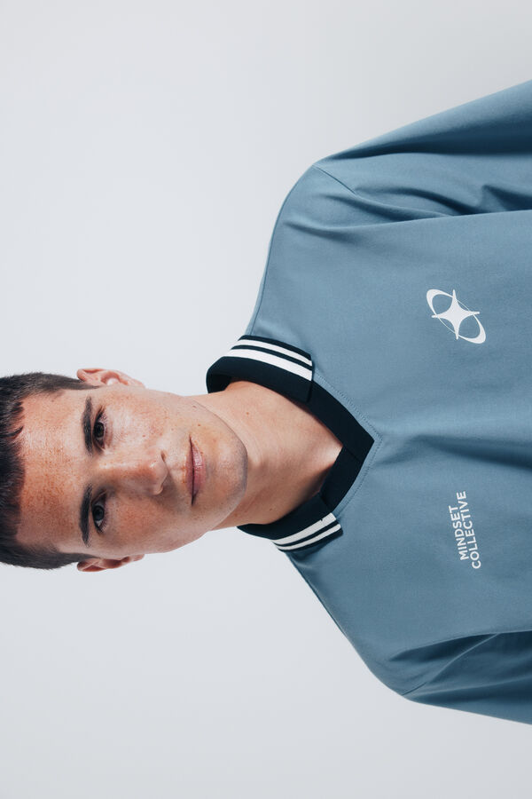 Springfield Polo Sport com corte quadrado azul