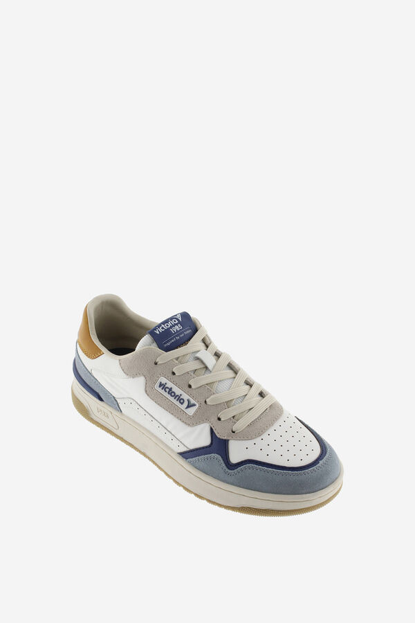 Victoria Zapatillas blancas de estilo retro azul