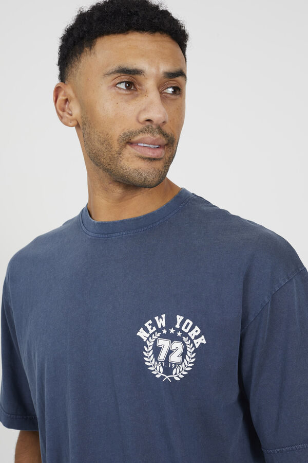 Brave Soul T-shirt de manga curta estampada azul