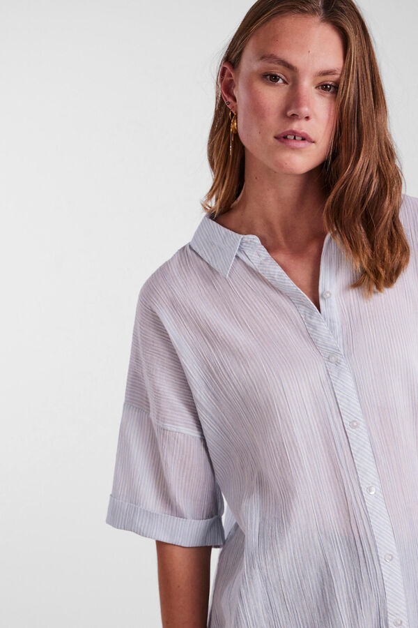 Pieces Camisa de manga corta azul