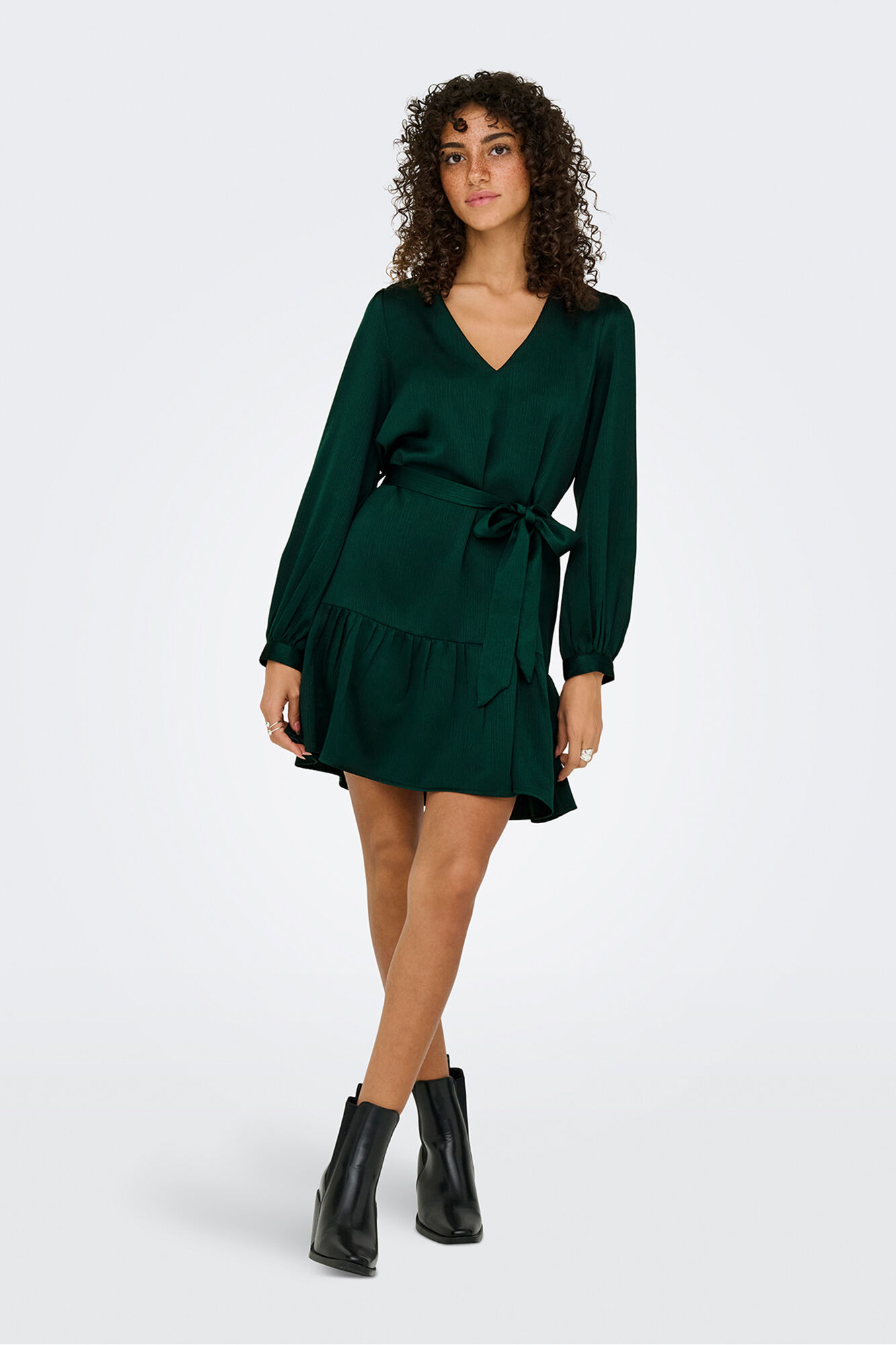 Only Vestido curto com cinto