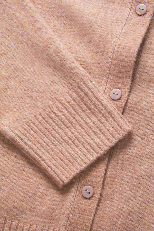 Jack & Jones Cardigan de malha com bot&otilde;es rosa