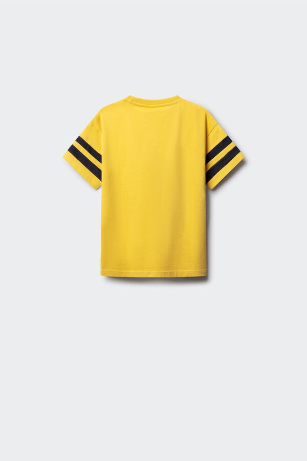 Springfield Kids T-shirt de manga curta com &aacute;rvore &agrave;s riscas para crian&ccedil;a estampado