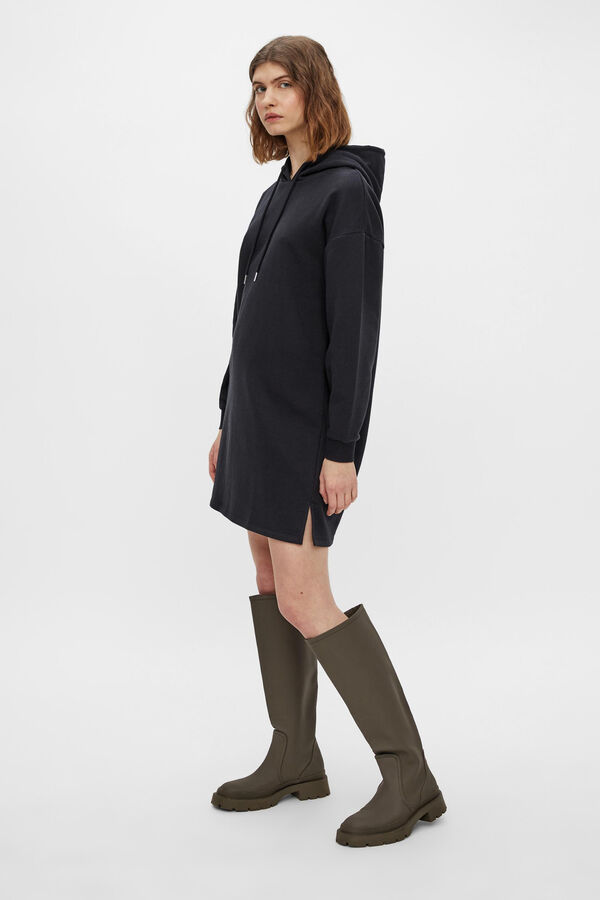 Pieces Vestido sweatshirt preto
