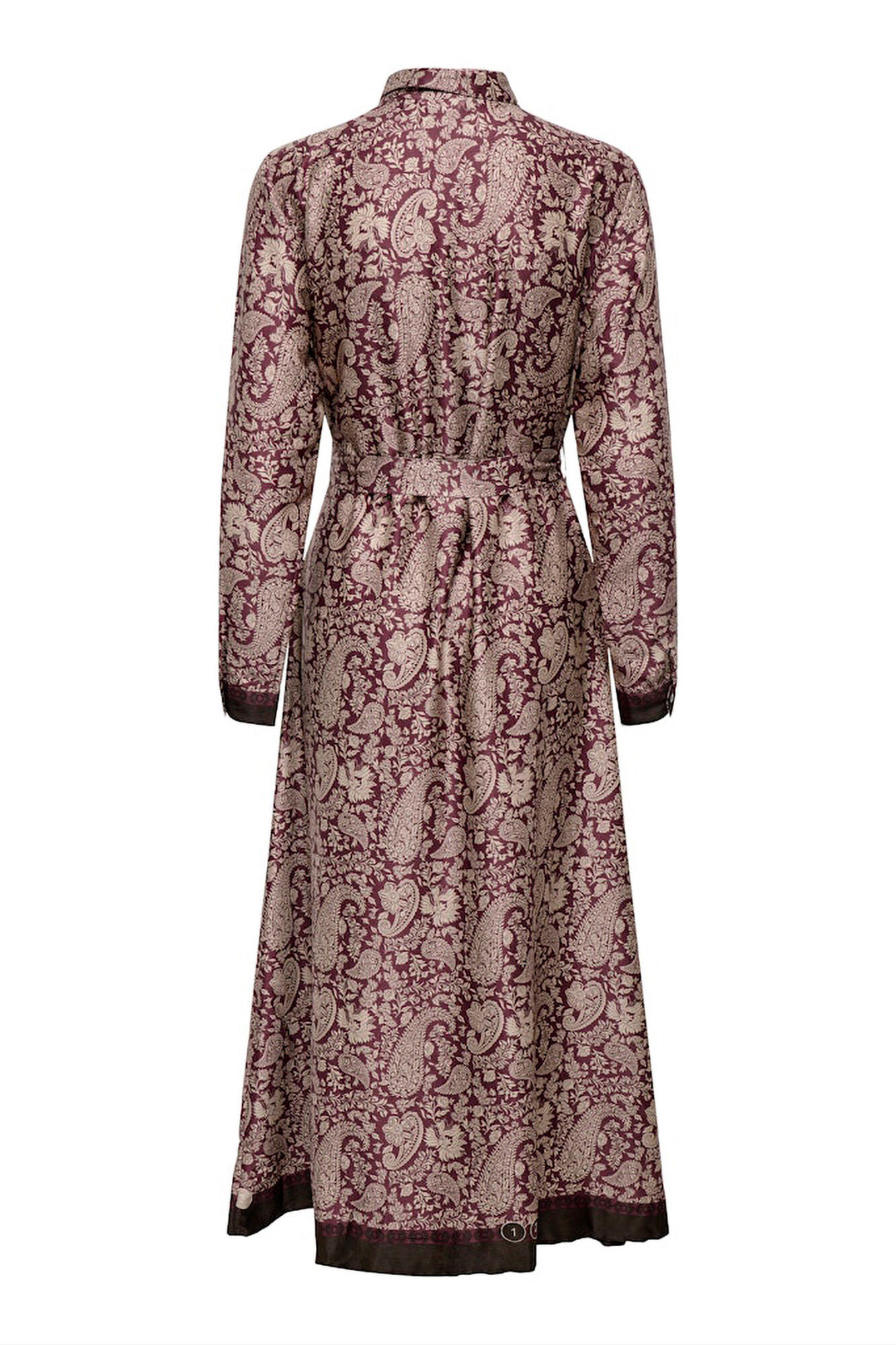 Only Vestido largo camisero satinado