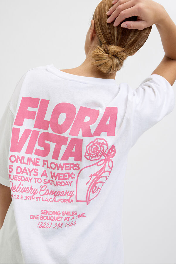 Jack & Jones Camiseta oversize con estampa blanco