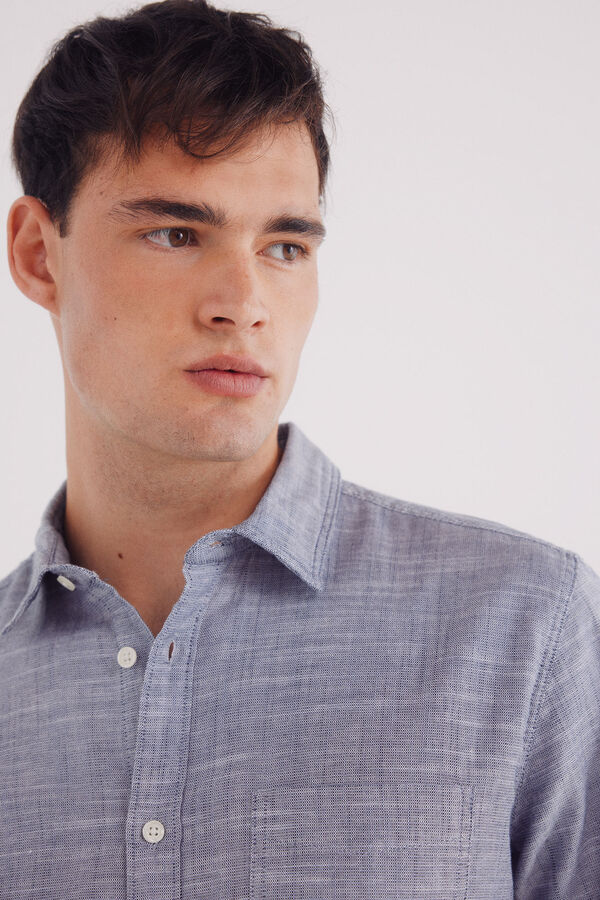 Springfield Camisa manga curta azul