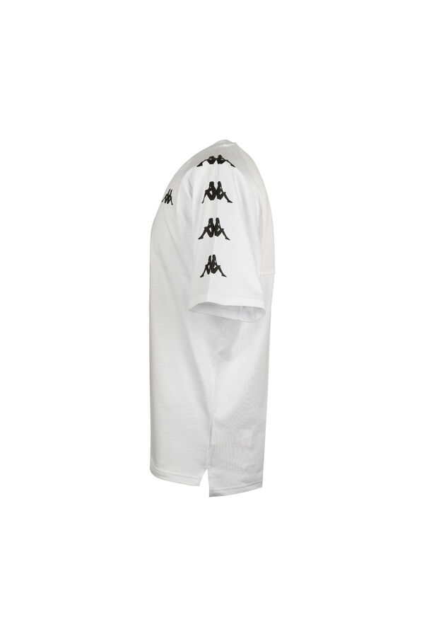 Kappa T-shirt de manga curta em algod&atilde;o b&aacute;sica branco