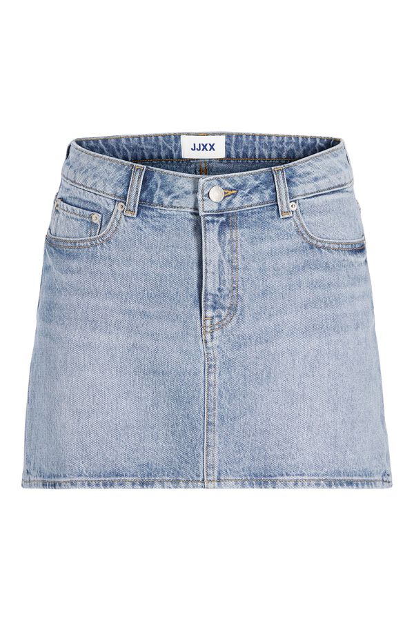 Jack & Jones Saia jeans de cintura m&eacute;dia azul