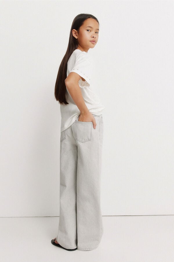 Springfield Kids Jeans culotte para menina cinzento