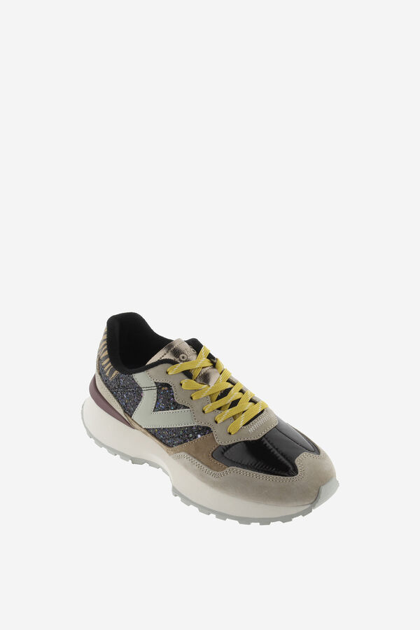 Victoria Zapatillas de piel negro