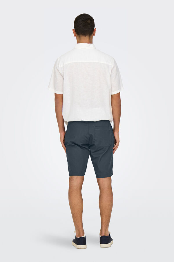 Only & Sons Bermuda chino cinzento