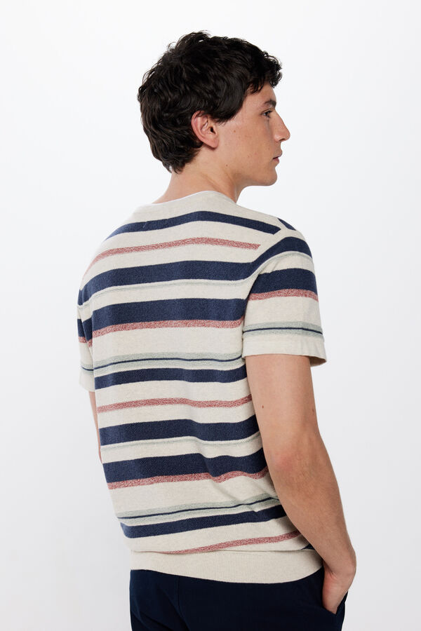 Springfield Camisola manga curtas riscas cinzento