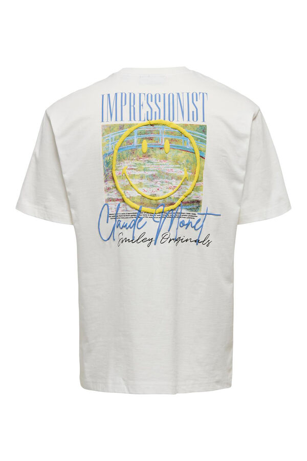 Only & Sons T-shirt com desenho frontal branco